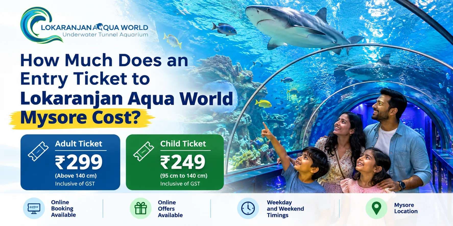 How Much Does Lokaranjan Aqua World Mysore Entry Cost?