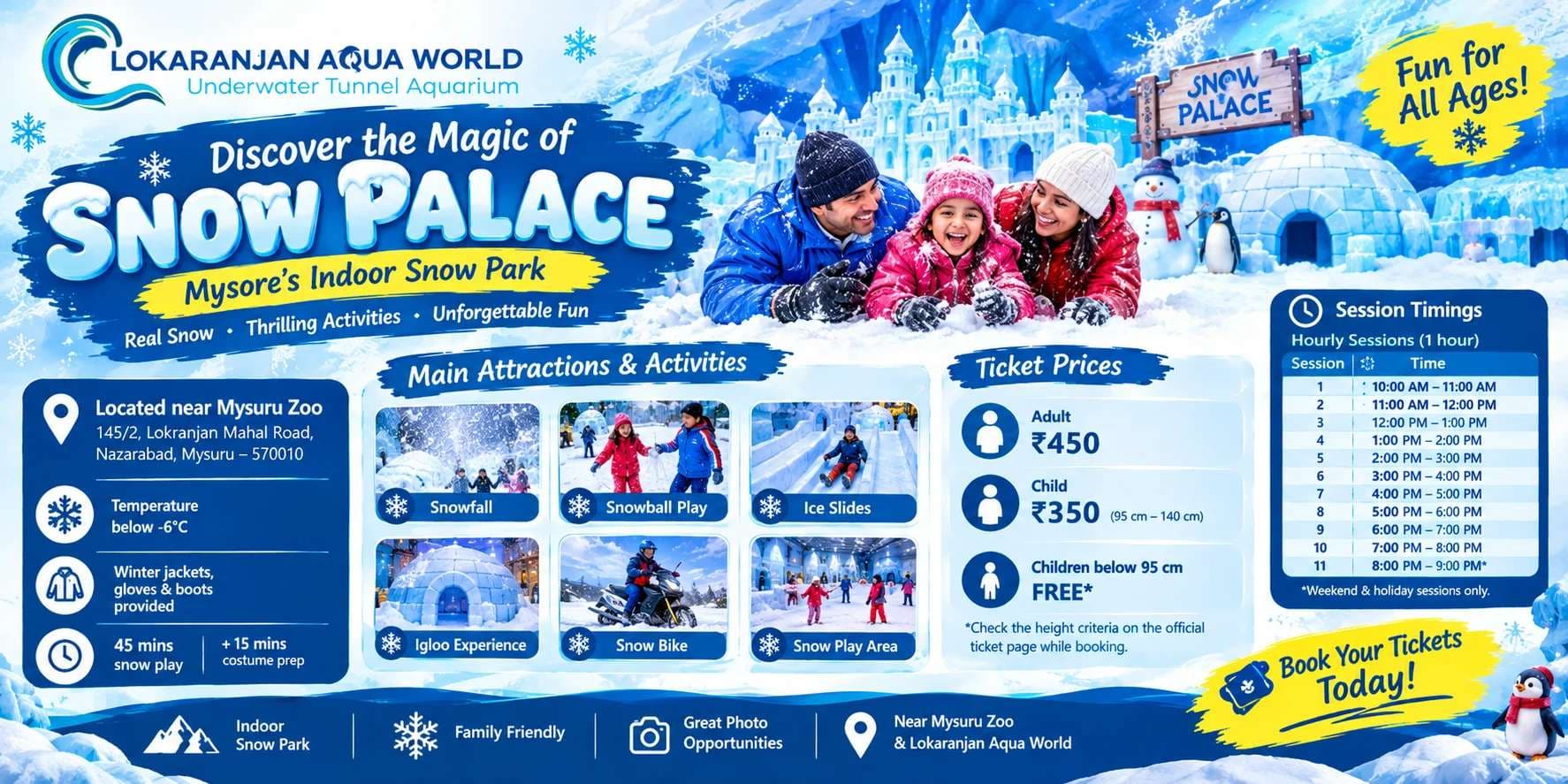 What Is Snow Palace in Mysore, and What Are the Main Attractions Inside?