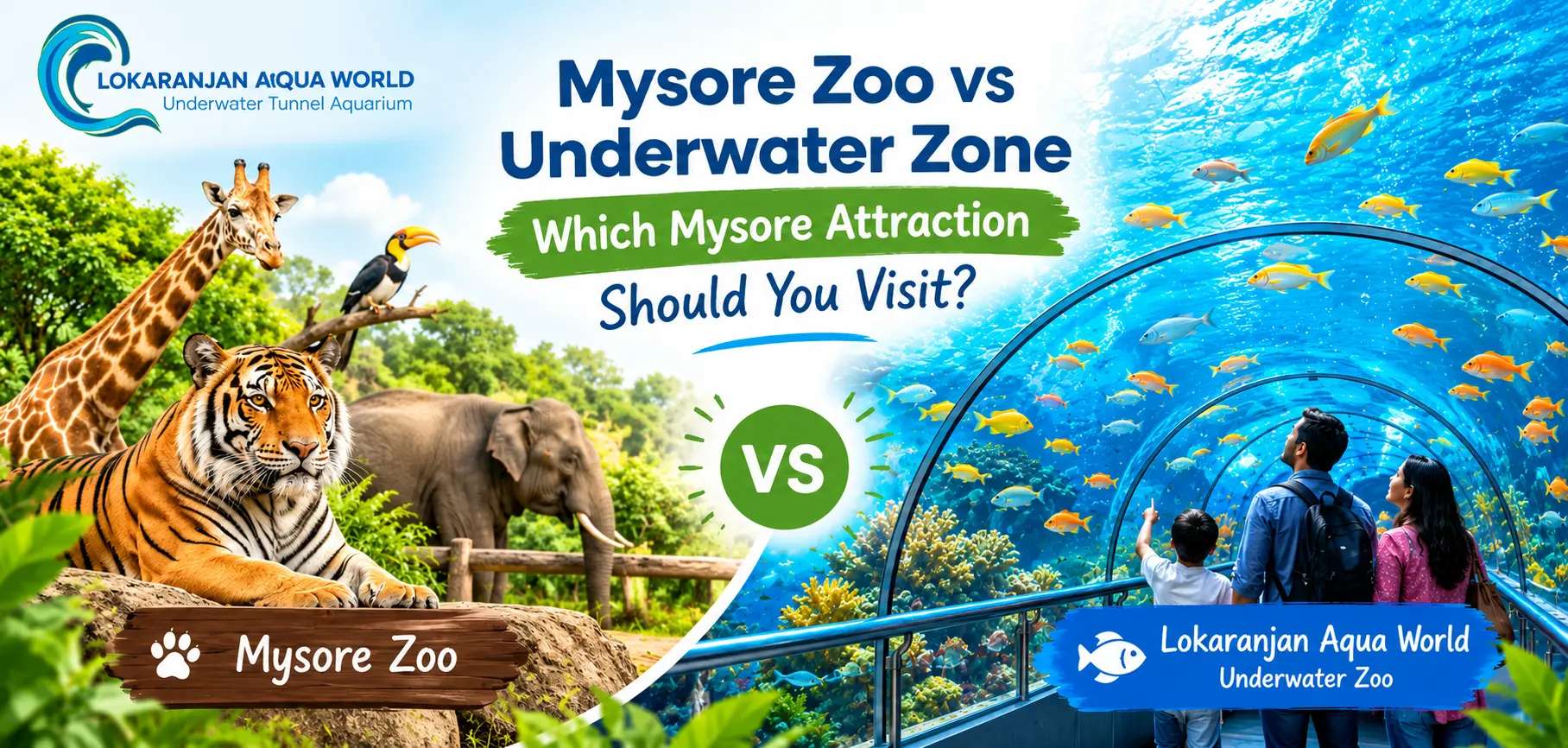 Mysore Zoo vs Underwater Zone: Which Mysore Attraction Should You Visit?